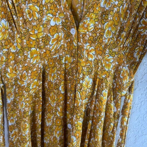 Faithfull the Brand Rafa Dress in Saffron Delphine Floral Size XS - Picture 6 of 11